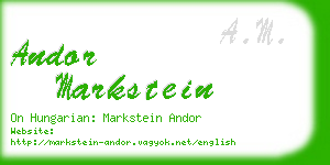andor markstein business card